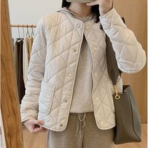 여성 노카라 퀄팅 패딩 점퍼 누빔 깔깔이 하늘비즈 A25 U647B982