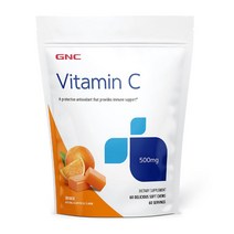 지엔씨 비타민 C 500 mg 오렌지 60 소프트츄, 4병, 60정