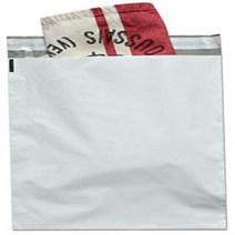 2.5 Mil Poly Mailer Envelopes 7 1/2 x 10 1/2 Inch Self Adhesive Sealing Strip White 1000 Pack nu, 7” x 10”, White/Grey