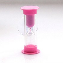 달자샵 어디든 흡착 고정 3분 타임 모래시계 올바른 양치시간 타이머, 1Pcs, 핑크