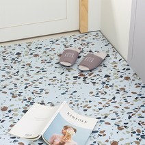 붙이는 접착식 셀프 바닥 타일 사무실 거실 현관 베란다 데코타일 테라조(모자이크) 16P, 디자인타일16p, 테라조-모자이크