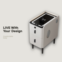 [리브윗] 무선충전 침대협탁 무선 침대 조명 스피커 USB 블루투스 충전 금고 협탁, 3색조명+무선충전+usb+블루투스, 화이트