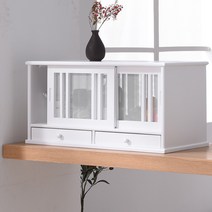 우드진열장 쇼케이스 베이커리 그릇 디저트 원목 찬장, A.게이트흰W60+사문