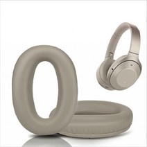 SONY 소니 MDR-1000X WH-1000XM2 이어패드 헤드폰 귀패드 호환 쿠션 교체솜 세트, 베이지[XM2 이어패드]