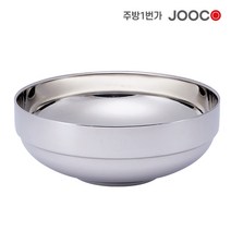 주방1번가 주코(JOOCO) 유경 겹 이중 냉면기 스텐냉면기 냉면 그릇, 중 (210mm) / 광