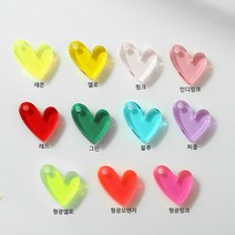 비즈아이 [6610-22]아크릴(변형하트미니) 11*14mm [1개], 형광핑크