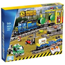 레고 시티 화물 수송열차 60052 중국 호환블록, 블루 리모트 트레인 [순풍제오동북]