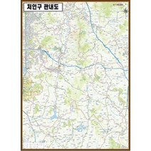 용인시 처인구 안내지도 150cm X 105cm KY, 일반전용천,롤스크린