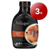 리암마켓 RxSugar 알엑스슈가 오가닉 메이플 맛 시럽 473ml 1팩, 3팩