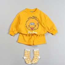 S/S 쎄서미 스트리트 엘모 쿠키몬스터 빅버드 반바지상하복 남여공용 S-4XL HB01
