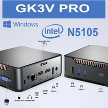 미니PC 데스크탑 고사양 gk3v 프로 인텔 n5105 windows 11 pro rj45 1000m usb hdmi vga windows 우분투 게임용 컴퓨터 사무실 작업, 16기가바이트 512기가바이트, 유럽 ​​연합