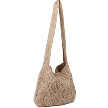 꽈베기 뜨개 패턴 니트백 단색 미니 숄더백