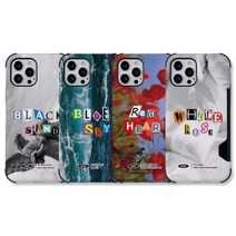 9C9C 피스 오브 스펠링 이중 카드범퍼케이스 아이폰11 ProMax:블랙샌드, 1개