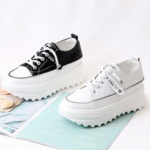 여성 플랫폼 키높이 통굽 굽높은 7cm 운동화 소가죽 스니커즈