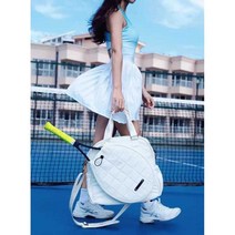 취미 스쿼시 테니스 라켓 가방 백팩 여자용 라켓백, 뉴 밀키 화이트 숄더백