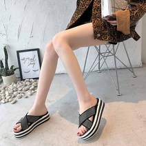 슈앤샵 간지나는 폭신한 키높이 통굽 여성 슬리퍼 샌들 사무실슬리퍼-5cm