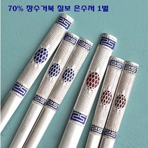 장수거북 칠보 은수저 1벌 70% 홍색 청색 수저 젓가락 1인용 전통 칠보 조각 고급 명품 부부 커플 수저 예단 생신 vip 외국인 선물 답례품 기념품, 은수저1벌 청색+종이무료포장