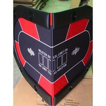 홀덤 보드 상판 시트판 텍사스 블랙잭 매트 휴대용, 2.4x1.2m 빨간색과 검정색