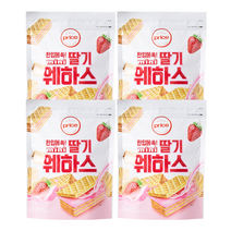 온리프라이스 한입에쏙 미니 딸기 웨하스 190g, 4개