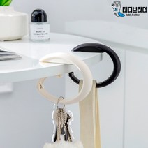 테디브라더 책상가방걸이 책가방 휴대용 거치대 사무실 회사 원형 1+1, 1개, 블랙+레드