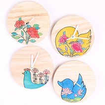 (MH) 민화 고급 원목 시계 만들기 (15cm), 무도안