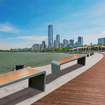 공원용 벤치 흡연실 의자 정원용 옥외용 부식방지, 실버 프레임 180X40X45cm