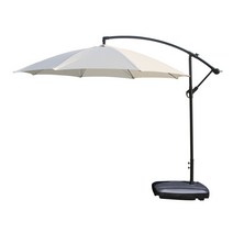 폴딩 파라솔 3m(받침대포함), 3m파라솔(화이트)+물베이스(65kg)