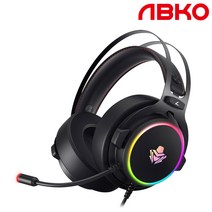 앱코 해커 B890U 가상 7.1 RGB 노이즈 캔슬링 마이크 3D 게이밍헤드셋