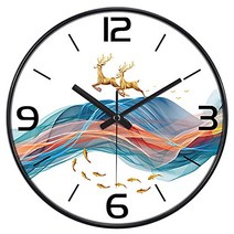 직경 30cm 디자인 시계 아날로그 벽걸이 시계 간단한 DIY 바 선물 생일 선술집 레스토랑 세련된 유행 귀여운 가구 인테리어 디자인 세련된 선물 AMATELASS 아마 테라스 (사슴 2)