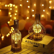 카페 led무드등 인테리어조명 빈티지병 아이방등 책상등 주방식탁조명 생일선물 램프, 맥주병실버