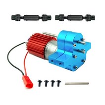 RC부품 모터 브러시드 금속 변속기 기어박스 구동축 370 RC 자동차 업그레이드 액세서리 WPL C14 C24 B24 B36 MN D90 MN99S 용, 9.Blue B