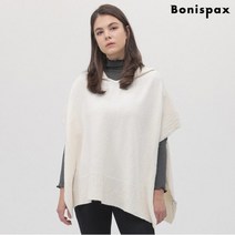 보니스팍스 브이넥 후드 판초 니트-MF93KP152