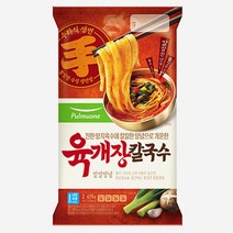 풀무원 간편 요리 육개장칼국수 415g (2인분) 부모님 식사 간식 가정용 식당용, 1세트