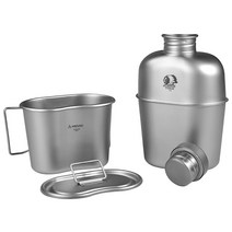 아베나키 아베나키 티타늄 수통 반합세트 수통1100ml 반합700ml 슬링백, 수통만(슬링백포함) 주문, 1개