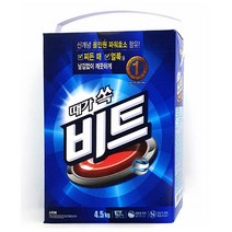 비트 세탁세제 때가쏙비트4.5KG 박스 분말형세제 파워효소함유, 1개, 4.5kg
