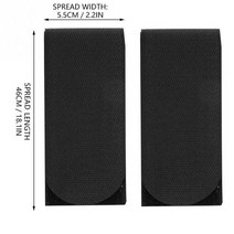 야외 스포츠 스키 스노우보드 가방 캐리어 나일론 스트랩 홀더 후크 및 루프 액세서리 1 쌍, [06] Black