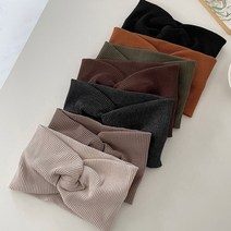 7color 무지 넓은 골지 반다나 꼬임 헤어터번 헤어밴드 밴드머리띠