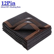 울타리펜스 담장 철제 휀스 비가림막 테라스 36 12 핀 블랙 HDPE 자외선 차단 그늘 그물 전망대 쉼터 야외, CHINA_12 Pin Net | 1.5mx6m