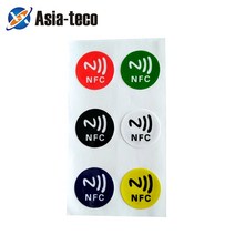6 개/몫 NFC 태그 스티커 NFC213 레이블 RFID 태그 카드 접착제 키 태그 llaveros llavero 토큰 순찰 신용 카드 스티커