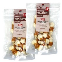 논다 헬시데이 강아지 츄잉껌 14p, 치킨, 2개