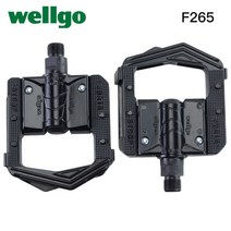 Wellgo-F265 F268 접이식 자전거 페달 MTB 산악 자전거 Padel 알루미늄 접이식 페달 자전거 부품 자전거 페달, F265-검은색 알루미늄