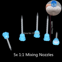 5개 정적 혼합 노즐 AB 접착제 10:1 믹서 튜브 에폭시 수지 50ml 2 액형 카트리, [04] 5pc Mixing Nozzles, 04 5pc Mixing Nozzles