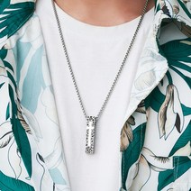 노이드비 써지컬스틸 크로스바 십자가스틱 주물유화 남성목걸이