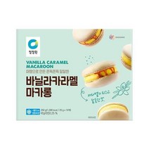 청정원 홈카페 청정원 바닐라카라멜 마카롱 250g (25g 10) 어린이 회사 탕비실 간식 여행 토스트 야식 술안주, 7개