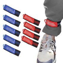 스타리프 발목 각반밴드 10세트, 블루5_레드5