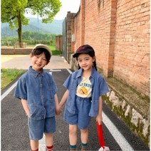 [당일발송]주니유니 국내배송 아동 포켓청청세트 아동상하복 여아상하복 남아상하복 여름상하복