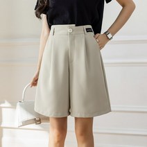 Ogfaour정장 반바지 여 여름 슬림 와이드 5부 팬츠