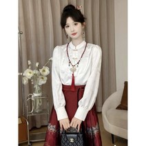 혼주복 피로연 2부 이브닝 연주회 어른 복고 봄 투피스 곱디고운 상하의 세트 전통