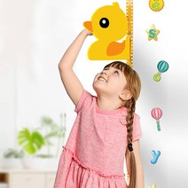4종 키재는 3D자석 스스로 키재기 스티커 키측정 키성장 체크, 핑크유니콘, 신장계