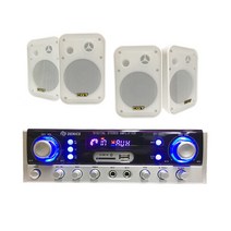 매장스피커 카페스피커 백색 4개 앰프 세트 BG324W